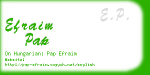 efraim pap business card